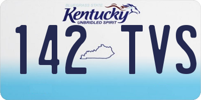 KY license plate 142TVS