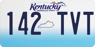 KY license plate 142TVT