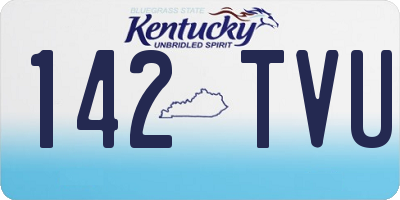 KY license plate 142TVU