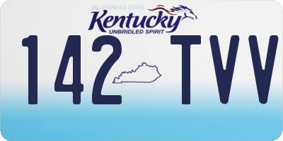 KY license plate 142TVV