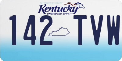 KY license plate 142TVW