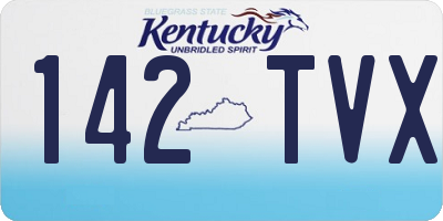 KY license plate 142TVX
