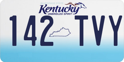 KY license plate 142TVY