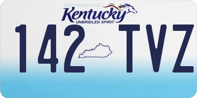 KY license plate 142TVZ