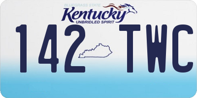 KY license plate 142TWC