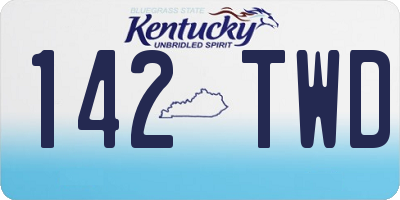 KY license plate 142TWD