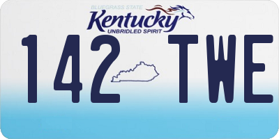 KY license plate 142TWE