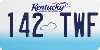 KY license plate 142TWF
