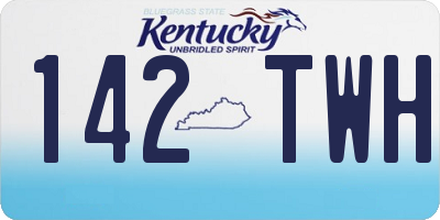 KY license plate 142TWH