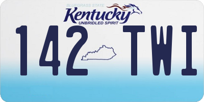 KY license plate 142TWI