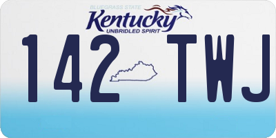 KY license plate 142TWJ