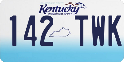 KY license plate 142TWK