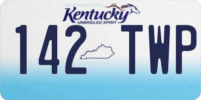 KY license plate 142TWP