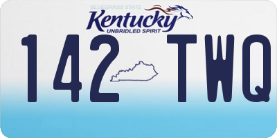 KY license plate 142TWQ