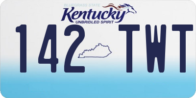 KY license plate 142TWT