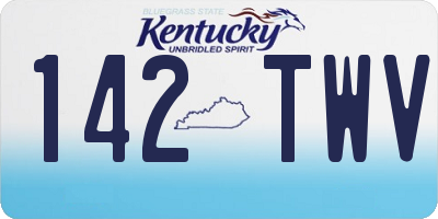 KY license plate 142TWV