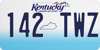 KY license plate 142TWZ