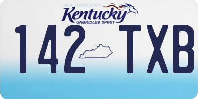 KY license plate 142TXB