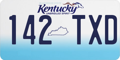 KY license plate 142TXD