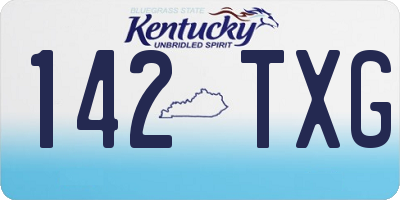 KY license plate 142TXG