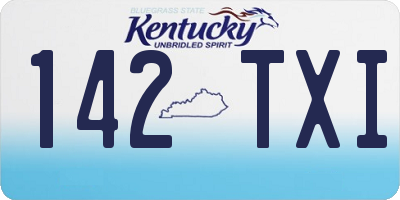 KY license plate 142TXI