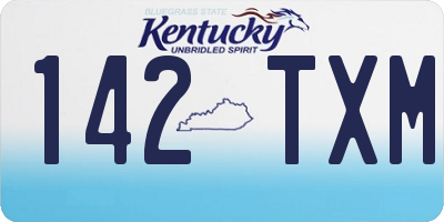 KY license plate 142TXM