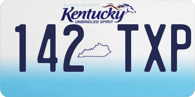 KY license plate 142TXP