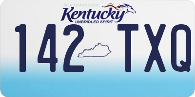 KY license plate 142TXQ