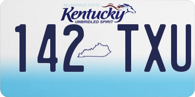 KY license plate 142TXU