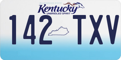 KY license plate 142TXV
