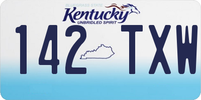 KY license plate 142TXW