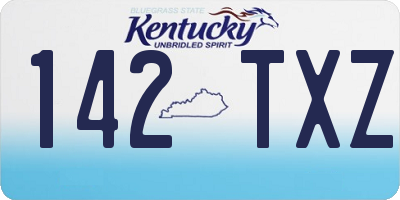 KY license plate 142TXZ