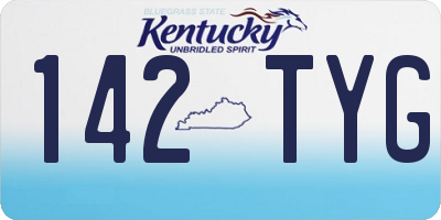 KY license plate 142TYG