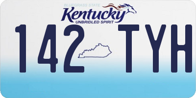 KY license plate 142TYH