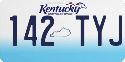 KY license plate 142TYJ