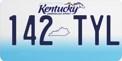 KY license plate 142TYL