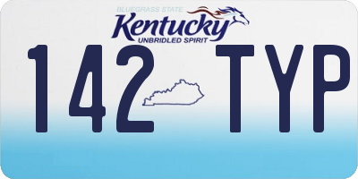 KY license plate 142TYP