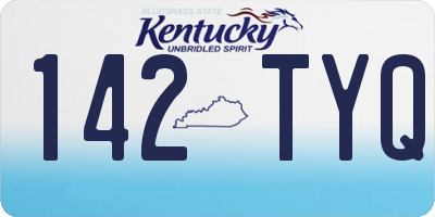 KY license plate 142TYQ