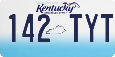 KY license plate 142TYT