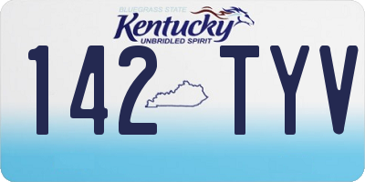 KY license plate 142TYV