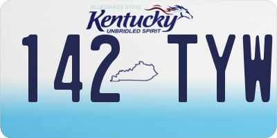 KY license plate 142TYW