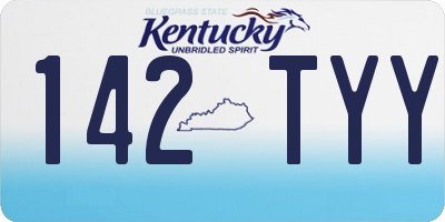 KY license plate 142TYY