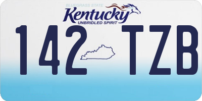 KY license plate 142TZB