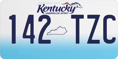 KY license plate 142TZC