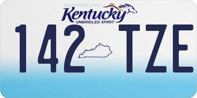 KY license plate 142TZE