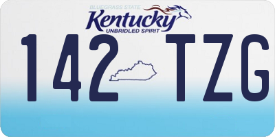 KY license plate 142TZG