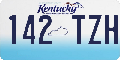 KY license plate 142TZH