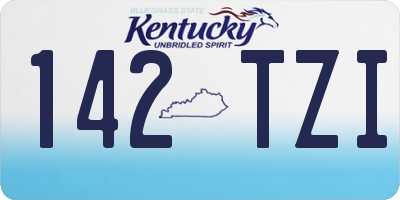 KY license plate 142TZI