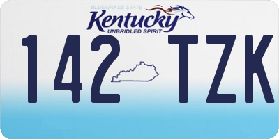 KY license plate 142TZK
