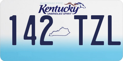 KY license plate 142TZL